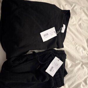 New with tags. WeWoreWhat black matching sweatsuit